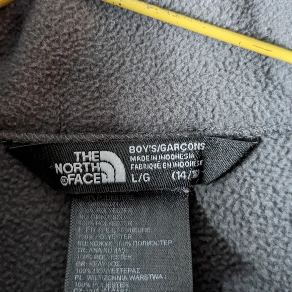 The North face fleece gray zip up- Kids XL